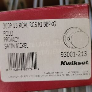 Kwikset Polo Privacy Lock Door Knob Satin Nickel
